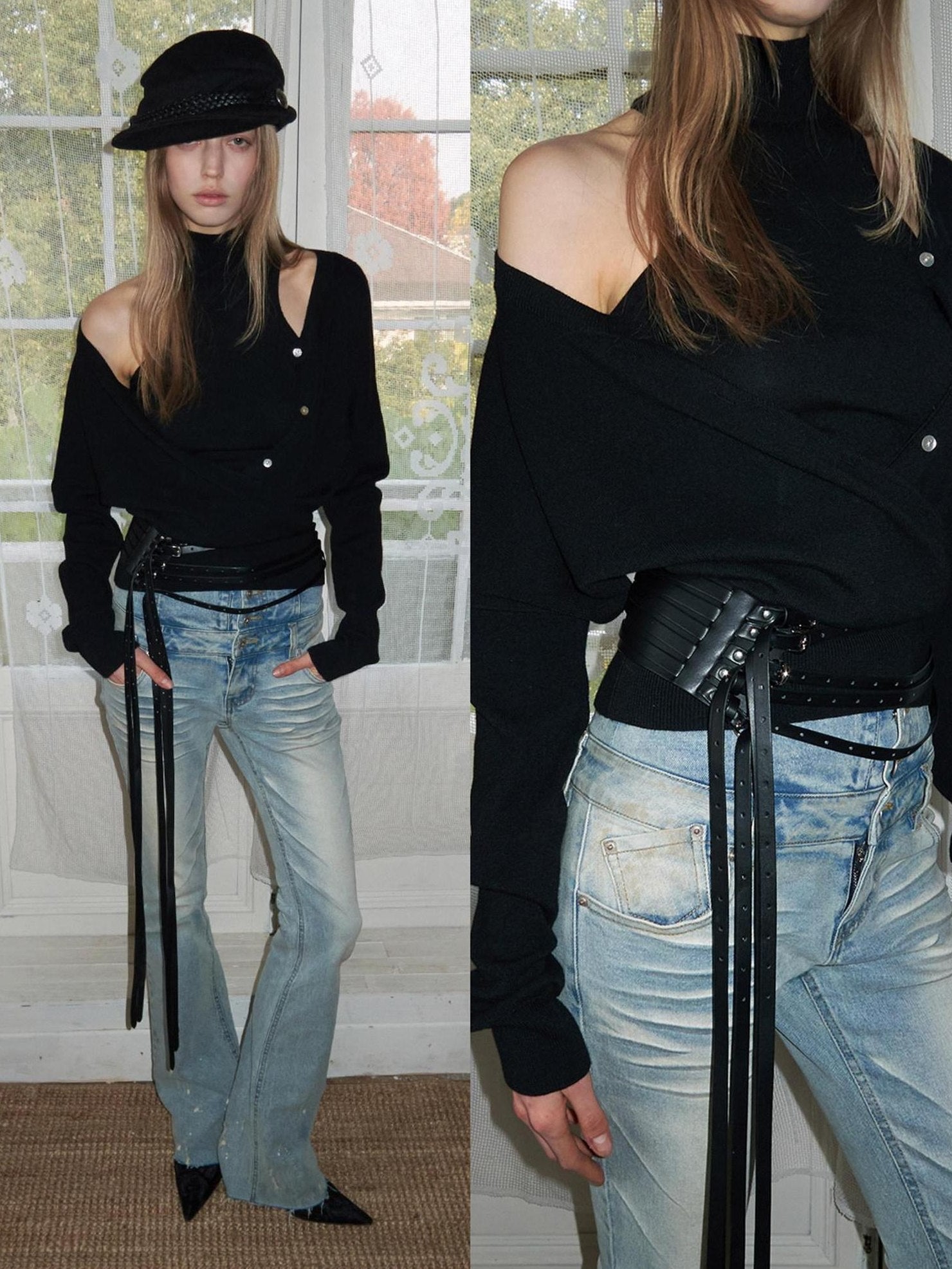 1JINN STUDIO Tassel Pu Leather Belt Metal Pin Buckle Elegant Women Fashion Accessory Belts